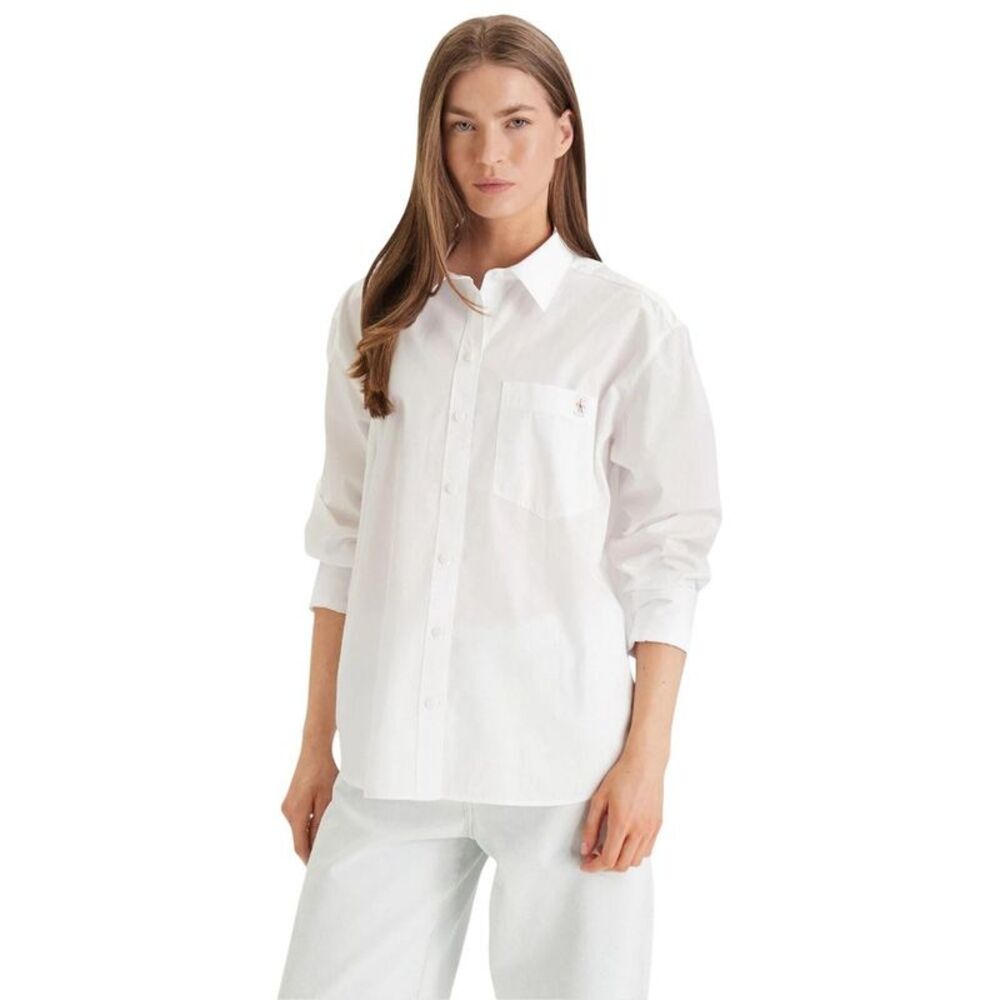 Calvin Klein Jeans White Cotton Women's Blouse